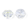 Transparent Electroplate Glass Beads EGLA-S175-17-3