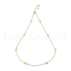 Ion Plating(IP) 304 Stainless Steel Bowknot Link Chain Necklace NJEW-K249-07G-1