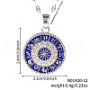 Elegant Brass Blue Enamel Constellation Pendant  Necklaces with Clear Cubic Zircona for Daily Wear and Holiday Gifts IH8873-2-2