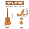 CHGCRAFT 1 Set Guitar Shaped Wood Guitar Pick Box Holder Collector with Magnetic Clasps CON-CA0001-026-2