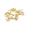 Rack Plating Brass Micro Pave Cubic Zirconia Pendants KK-E060-24G-3