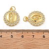 Brass Micro Pave Cubic Zirconia Pendants KK-C092-19A-G-3