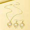 Sun Alloy Pendant Necklace & Dangle Earring Sets FS-WGBD582-01-4