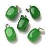 Dyed Natural White Jade Pendants G-Z067-03P-02-2