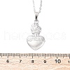 Fire Thorn Sacred Heart of Jesus 304 Stainless Steel Pendant Necklaces NJEW-M096-14P-3