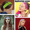 Gorgecraft 30Pcs 10 Colors Polyester Crochet Elastic Headbands OHAR-GF0001-33A-5