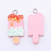 Resin Pendants RESI-WH0009-62-1