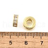 Round Ring Brass Micro Pave Clear Cubic Zirconia Beads KK-V008-16G-2