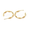 Brass Screw Textured C-shape Stud Earrings EJEW-A066-02G-2