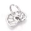 Brass Micro Pave Cubic Zirconia Adjustable Open Cuff Rings for Women RJEW-N051-02P-3