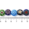 Handmade Millefiori Lampwork Beads Strands LAMP-R006-02-4