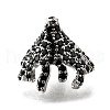 Brass Micro Pave Black Cubic Zirconia Beads KK-V011-26P-1