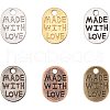 Tibetan Style Oval Charms TIBEP-PH0004-52-NR-1
