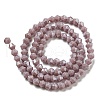 Opaque Solid Color Electroplate Glass Beads Strands GLAA-F029-P4mm-C13-2