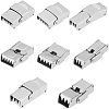 Unicraftale 8 Sets 4 Style 304 Stainless Steel Watch Band Clasps STAS-UN0031-24-1