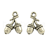 Tibetan Style Alloy Acorns Charms TIBEP-15963-AS-RS-1