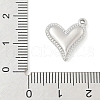 304 Stainless Steel Heart Pendants STAS-R162-01P-01-3
