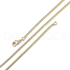 2mm Rack Plating Brass Herringbone Chain Necklaces for Women Men MAK-L044-20G-4