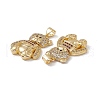 Brass Micro Pave Cubic Zirconia Pendants KK-B061-20G-04-3