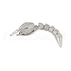 Brass Micro Pave Clear Cubic Zirconia Snap Clasps KK-Z078-37P-2