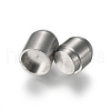 Tarnish Resistant 304 Stainless Steel Magnetic Clasps with Glue-in Ends STAS-E440-92C-2