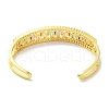 Brass Micro Pave Clear Cubic Zirconia Cuff Bangles BJEW-Z061-23B-3