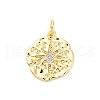 Brass Micro Pave Cubic Zirconia Pendants KK-D325-55G-1