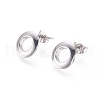 304 Stainless Steel Stud Earrings EJEW-I235-07A-2