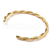 Ion Plating(IP) 304 Stainless Steel Twisted Rope Cuff Bangles BJEW-P296-01G-2