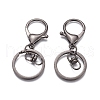 Iron Alloy Lobster Claw Clasp Keychain X-KEYC-D016-B-2