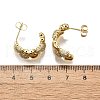Brass Micro Pave Clear Cubic Zirconia Stud Earrings for Women EJEW-U056-02A-G-5