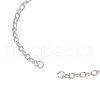 304 Stainless Steel Textured Cable Chain Bracelet Making AJEW-JB01342-02-2