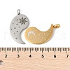 304 Stainless Steel Split Pendants STAS-U040-11A-3