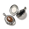 Synthetic Goldstone Locket Pendants G-C104-04B-P-2