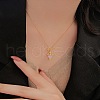 925 Sterling Silver Pave Natural Moonstone Rhombus Pendant Necklaces for Women FS-WGC4423-03-1