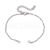 304 Stainless Steel Singapore Chain Bracelet Makings AJEW-JB01321-02-1