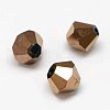 Electroplate Crystal Glass Faceted Bicone Beads GGLA-F026-D01-2