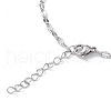 Non-Tarnish 304 Stainless Steel Dapped Link Chain Bracelets for Men Women STAS-B039-06P-3