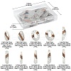 20Pcs 10 Styles Transparent Resin & Walnut Wood Big Pendants RESI-YW0001-31-5
