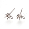 Non-Tarnish 304 Stainless Steel Post Stud Earring Settings STAS-L238-026E-P-1