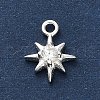 925 Sterling Silver Clear Cubic Zirconia 8-Pointed Star Charms STER-U009-06S-2