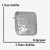 Elegant 304 Stainless Steel Textured Square Stud Earrings QF1514-1-1