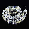 Electroplate Transparent Glass Beads Strands EGLA-N002-17C-B01-4