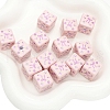 2Pcs Printed Opaque Acrylic Square Beads PW-WGD1F08-07-1