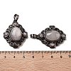Natural Rose Quartz Rhombus Pendants G-K363-02R-12-3