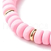 Handmade Polymer Clay Beads Stretch Bracelets BJEW-JB06552-5
