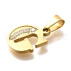 Ion Plating(IP) 304 Stainless Steel Rhinestone Pendants STAS-U035-01G-G-2