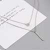 925 Sterling Silver Layer Necklaces NJEW-BB47988-2