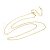 Brass Cable Chain Necklaces X-NJEW-K123-05G-2