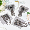 Fingerinspire 4Pcs 2 Styles Iron Fashion Tassel Epaulette FIND-FG0002-59-5